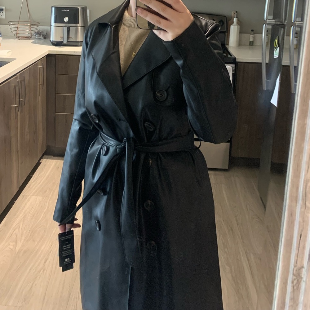 BRAND NEW Leather Trench Coat